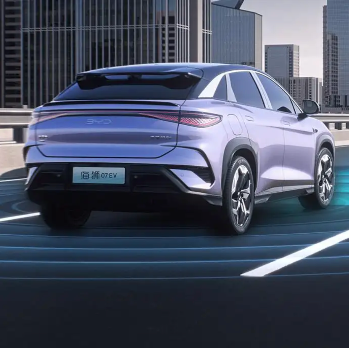 BDY Sea Lion 07 EV Mid-SUV Electric New Energy Car with 4WD Drive High Speed Lithium Battery